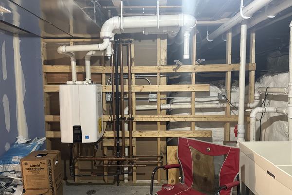 Navien tankless water heater installation in Elgin IL